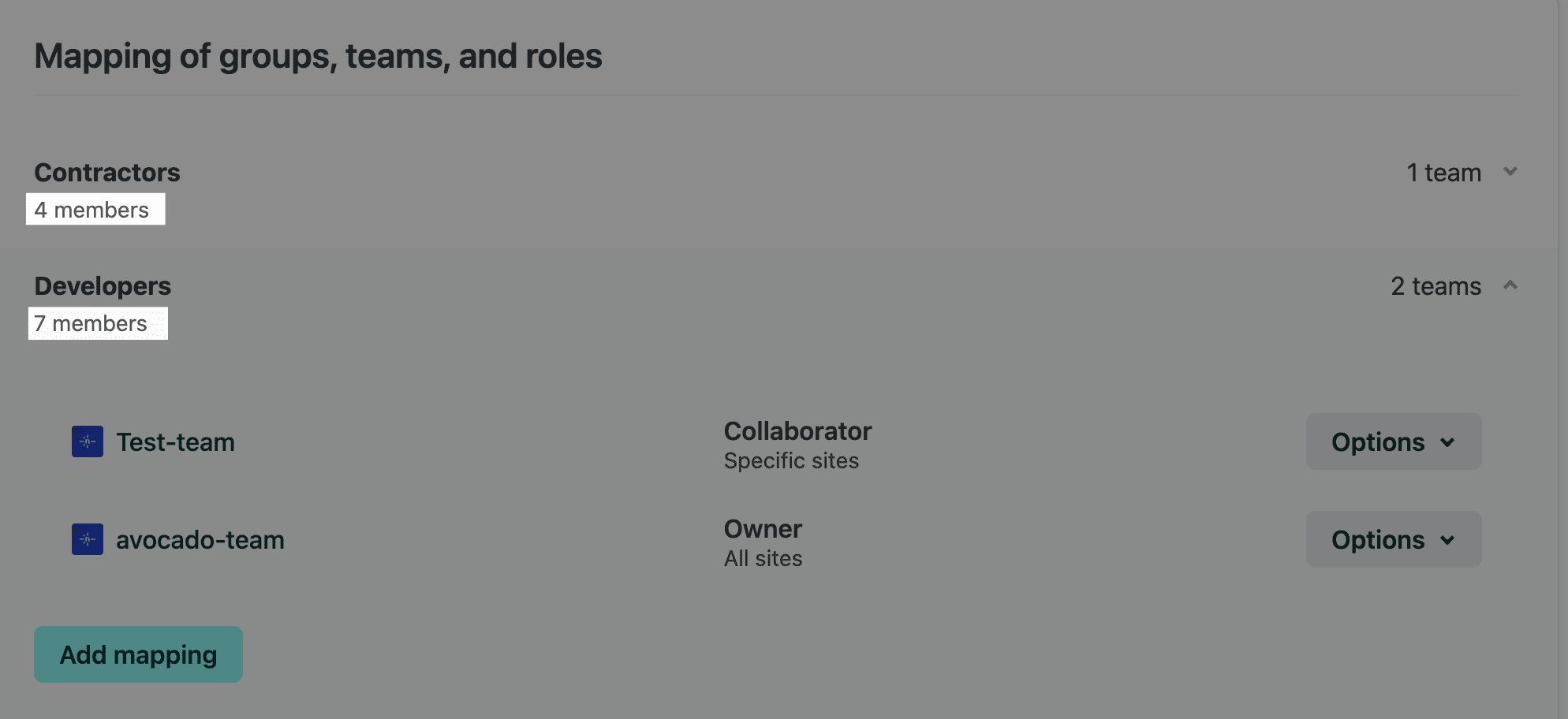 Directory Sync settings showing directory groups and assigned Netlify roles.