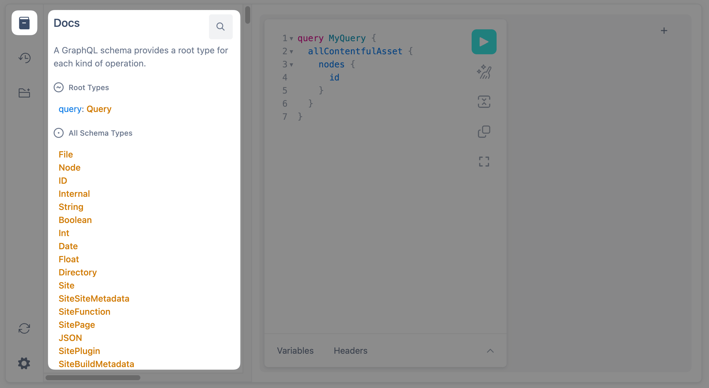 Example sandbox with the book icon and reference docs areas highlighted.