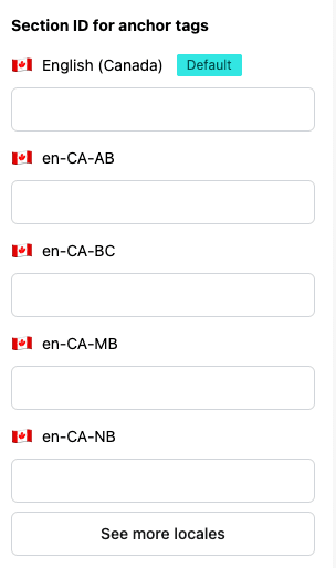 Localized fields.