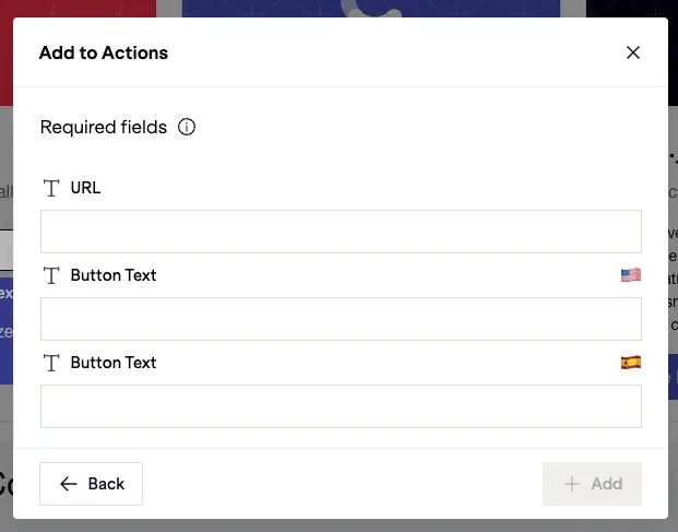 New object in global mode using field-specific localization.