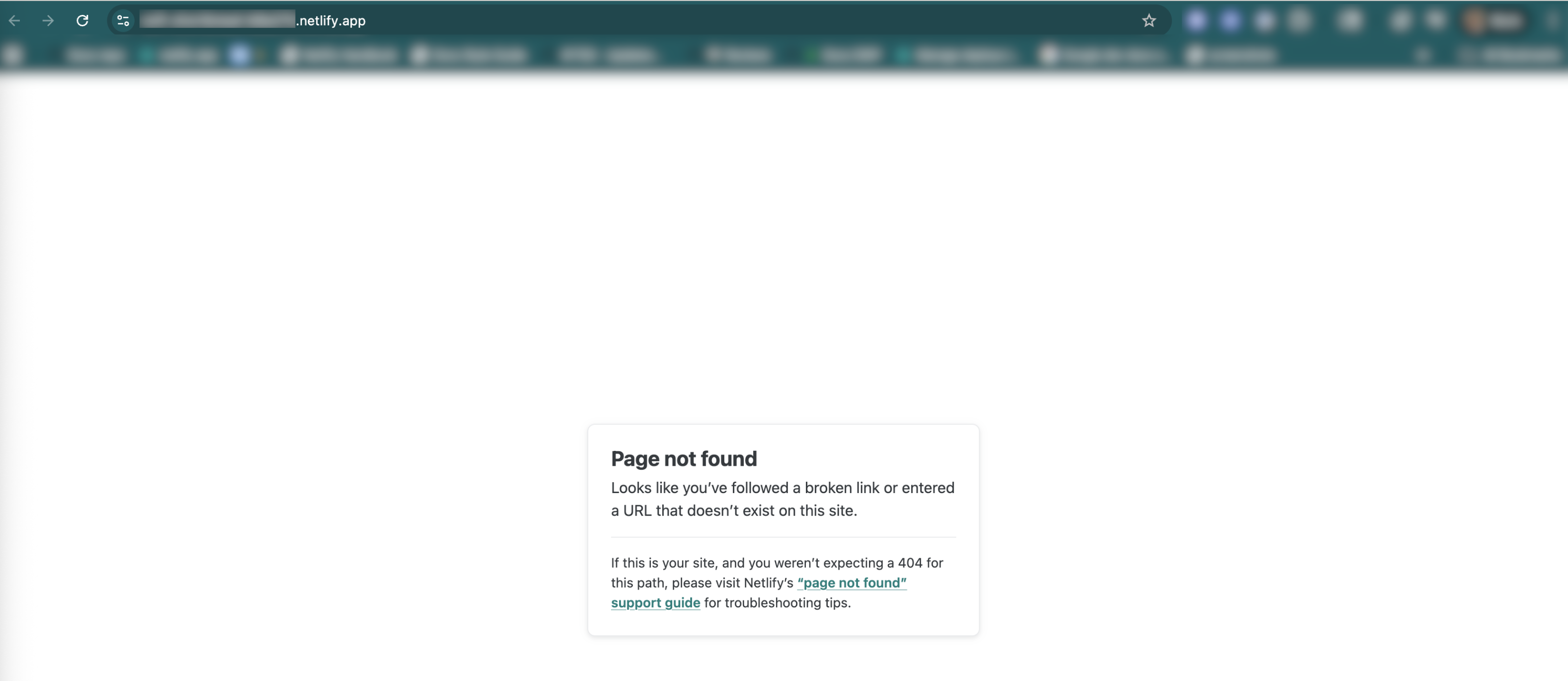 Page not found error example